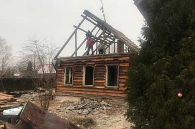 Демонтаж дома в Осьмино