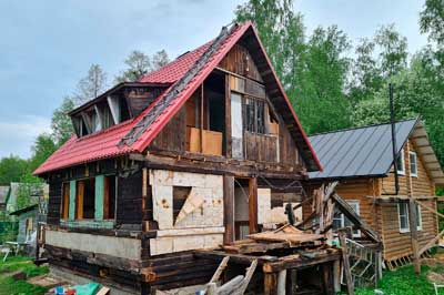 Демонтаж дачного дома в Лужском районе